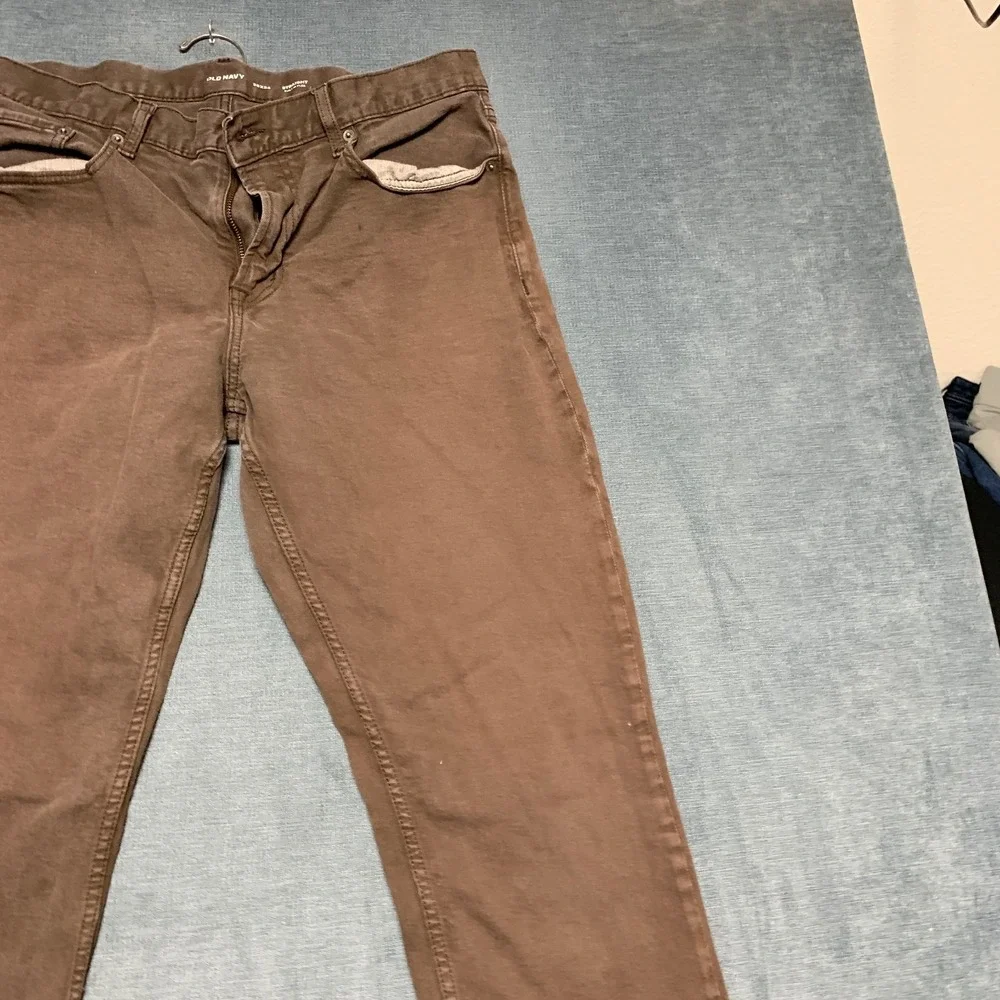 Old Navy Jeans Mens 36x34 Brown Denim Built In Flex Casual Straight Leg 5 Pocket